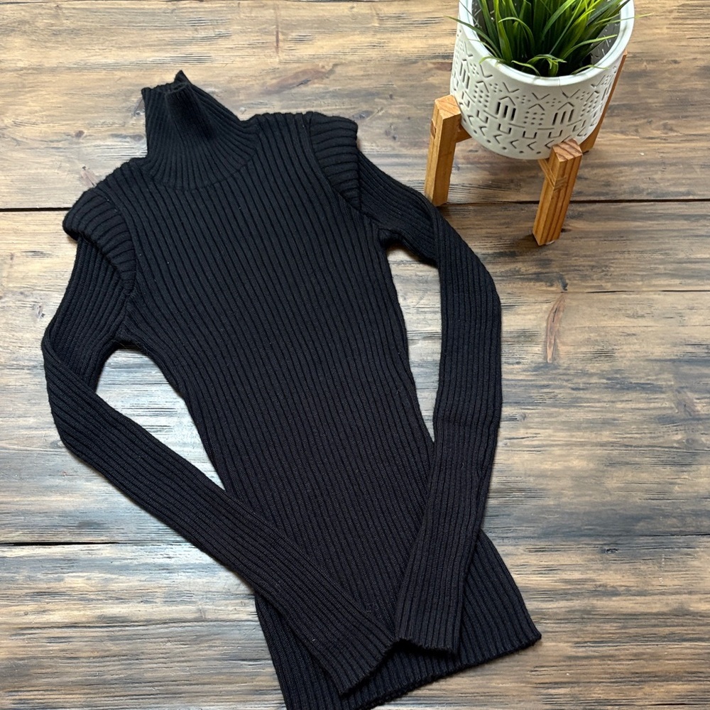 Elegant Black Turtleneck Sweater